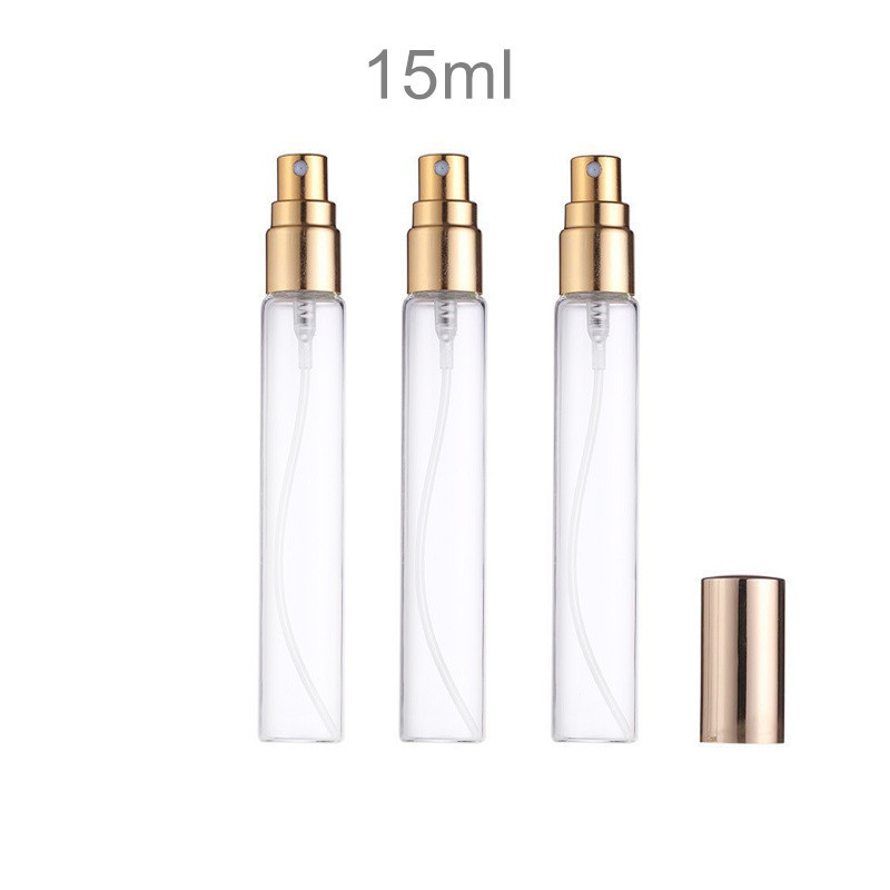 20pcs/lot 5ML 10ML 15ML 20ML Clear Thin Glass Perfume Bottle Spray Atomizer Empty Sample Vials Refillable Mini Sprayer Flacon 220711