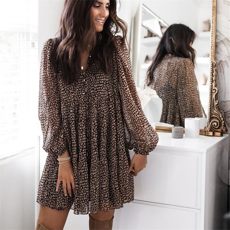 Lantern Dot Print Ruffle Casual Vneck Long Sleeve Button Mini Ladies Elegant Party Dress Vestido 220613, Auburn
Lantern Dot Print Ruffle Casual Vneck Long Sleeve Button Mini Ladies Elegant Party Dress Vestido 220613, Auburn