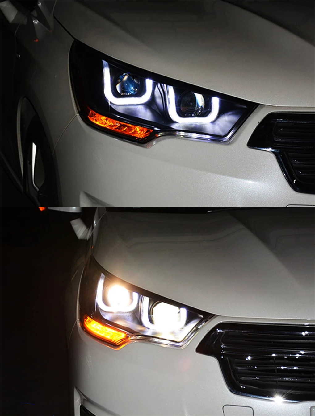 High Beam Head Lights for Citroen C4L 20 13-20 16 LED Turn Signal Front Lamp Fog Headlights