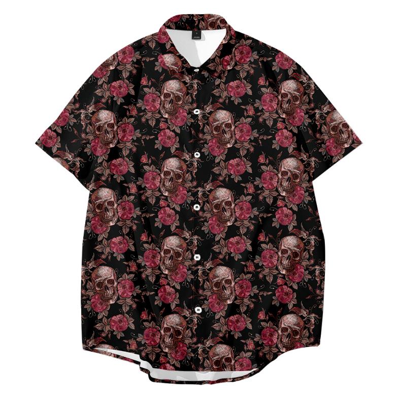 Men's Casual Shirts Brand Summer Skull Flower Men Shirt Lapel Short Sleeve Button Streetwear Clothing 2022 Camisa Leisure VacationMen's, 00568
Men's Casual Shirts Brand Summer Skull Flower Men Shirt Lapel Short Sleeve Button Streetwear Clothing 2022 Camisa Leisure VacationMen's, 00568