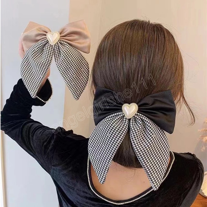 Elegant Plaid Cloth Hairpins Adult Crystal Heart Pearl Luxury Fabric Bow Hair Clip For Girls Women Hair Jewelry Headpiece, Mixed color
Elegant Plaid Cloth Hairpins Adult Crystal Heart Pearl Luxury Fabric Bow Hair Clip For Girls Women Hair Jewelry Headpiece, Mixed color