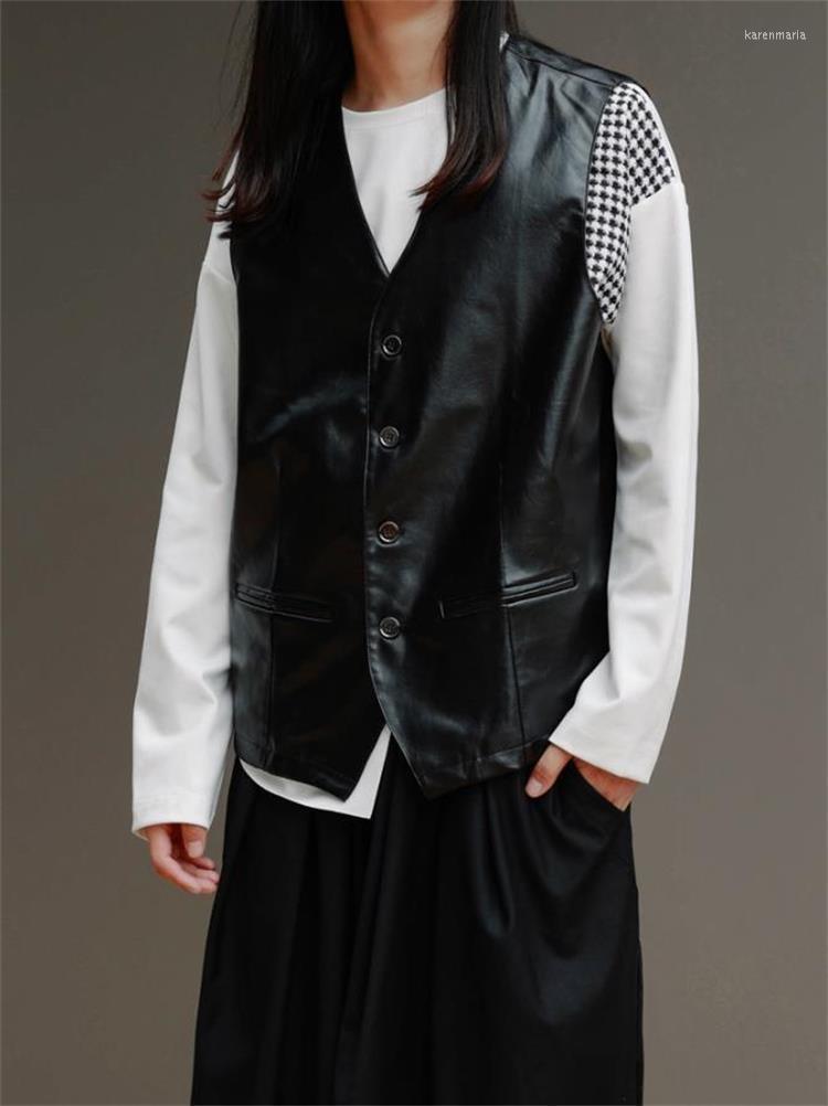 Men' Vests Size Autumn Large Light Mature Style Basic Loose Vest Waistcoat Fashionable PU Leather Jacket Sleeveless Coat Kare22, Black
Men' Vests Size Autumn Large Light Mature Style Basic Loose Vest Waistcoat Fashionable PU Leather Jacket Sleeveless Coat Kare22, Black