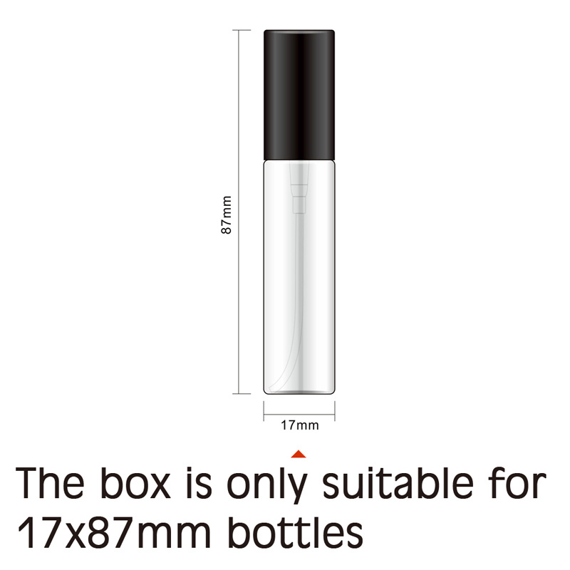 100 Pcs/lot Perfume Bottle Packaging Box Is Only Suitable for 17x87mm Bottles, Black and White 220422