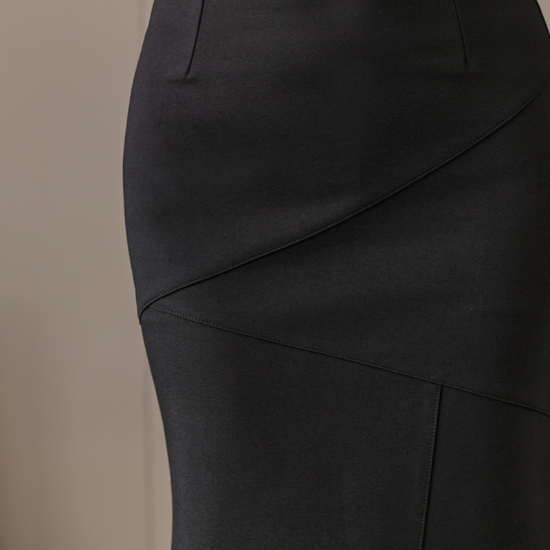 Spring Elegant Women Mermaid Skirts Vintage High Waist Slim Package Hip Stitching Office OL Skirt Faldas Largas Jupe Femme 220317