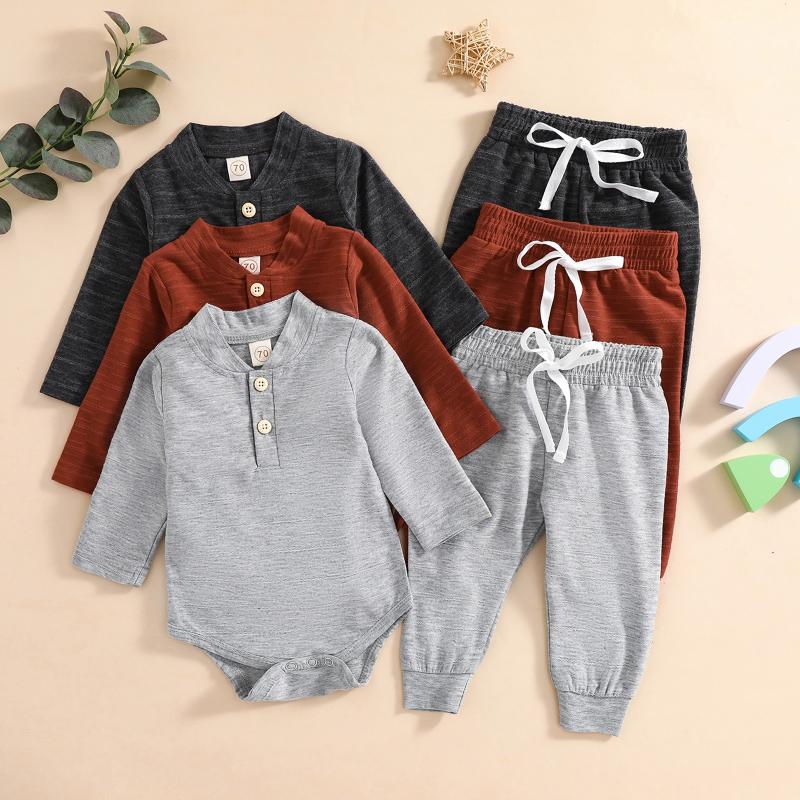 Clothing Sets Kids Baby Girls Casual Solid Born Boys Clothes Button Bodysuit Pants Sport Outfits Infant ClothingClothing
Clothing Sets Kids Baby Girls Casual Solid Born Boys Clothes Button Bodysuit Pants Sport Outfits Infant ClothingClothing