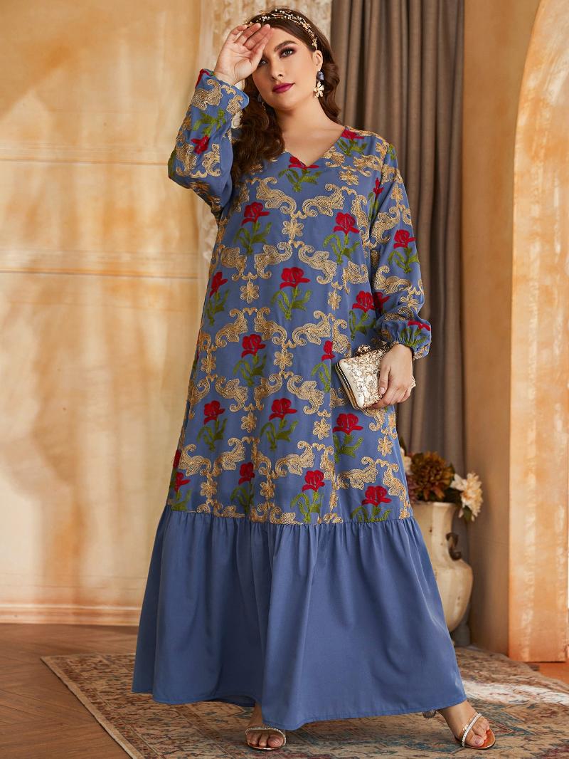 Plus Size Dresses Vintage Boho Women Evening African Dress With Rose Embroidery Floral Abaya Long Sleeves Large Muslim ClothingPlus, Black
Plus Size Dresses Vintage Boho Women Evening African Dress With Rose Embroidery Floral Abaya Long Sleeves Large Muslim ClothingPlus, Black