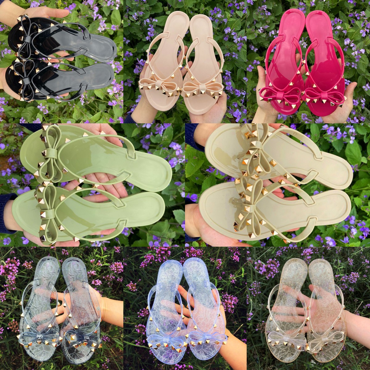 V Rivet stud slippers jelly clear crystal beach Flats studded thong sandal summer Women roman studs beach mule rock flip flop stuffies fashion sandals size 36-42, Fill postage
V Rivet stud slippers jelly clear crystal beach Flats studded thong sandal summer Women roman studs beach mule rock flip flop stuffies fashion sandals size 36-42, Fill postage