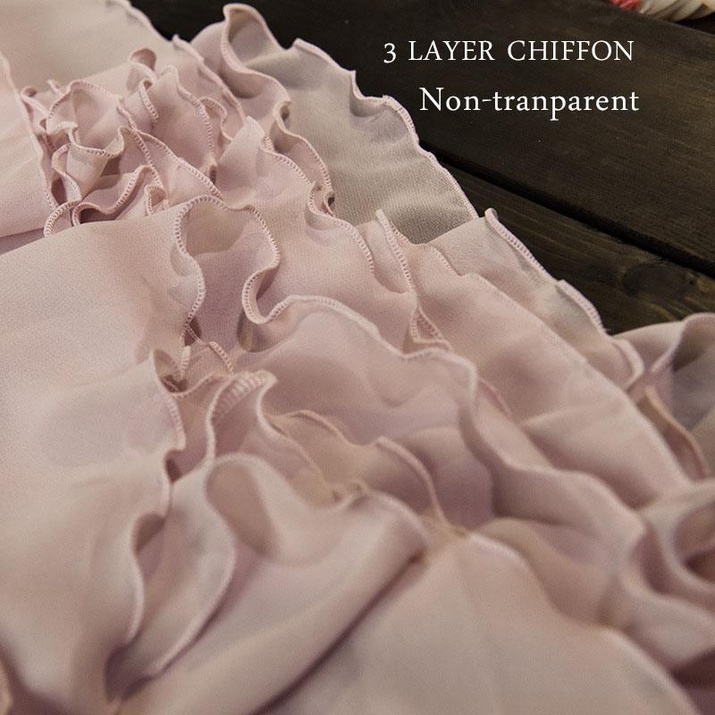 3 Layer Chiffon Long Skirts For Women Elegant Casual High Waist Boho Style Beach Maxi Saias 80/90/100cm Spring SK273 220322