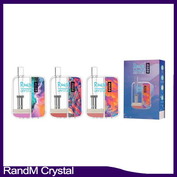 Authentic RandM CRYSTAL 4600 Puff Disposable Vape Electronic Cigarettes starter kit 10ml Pod With Mesh Coil Rechargeable Pods Device
Authentic RandM CRYSTAL 4600 Puff Disposable Vape Electronic Cigarettes starter kit 10ml Pod With Mesh Coil Rechargeable Pods Device