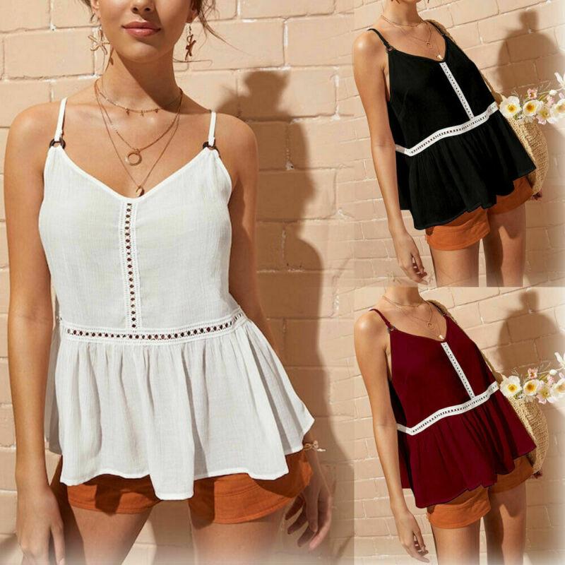 Women's Blouses & Shirts Meihuida Summer Womens Sexy Camisole Strappy Sleeveless Ruffle Lace Stitching Vest Tops Fashion Casual Loose Solid, White
Women's Blouses & Shirts Meihuida Summer Womens Sexy Camisole Strappy Sleeveless Ruffle Lace Stitching Vest Tops Fashion Casual Loose Solid, White