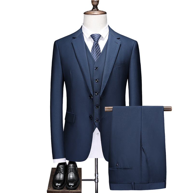 Men's suits solid color casual business slim large size suit three-piece suit single-row two-button professional, Navy blue
Men's suits solid color casual business slim large size suit three-piece suit single-row two-button professional, Navy blue