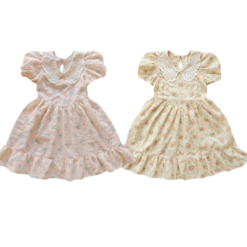 Girl's Dresses Summer Baby Puff Sleeves Girls Dress 2-11Y Child Lace Turn-down Collar Princess Children Mesh CL540Girl's, Pink 
Girl's Dresses Summer Baby Puff Sleeves Girls Dress 2-11Y Child Lace Turn-down Collar Princess Children Mesh CL540Girl's, Pink