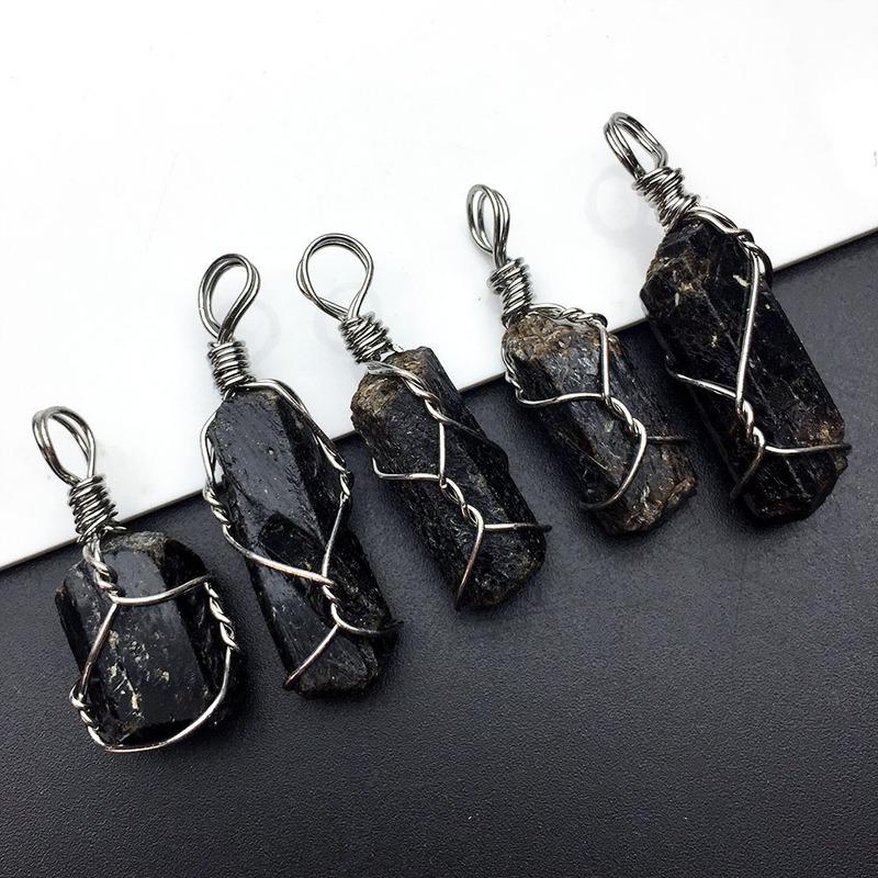 Pendant Necklaces Natural Black Tourmaline Stone Pendants Reiki Bead Nunatak Raw Chakra Healing Energy Wire Wrapped JewelryPendant
Pendant Necklaces Natural Black Tourmaline Stone Pendants Reiki Bead Nunatak Raw Chakra Healing Energy Wire Wrapped JewelryPendant