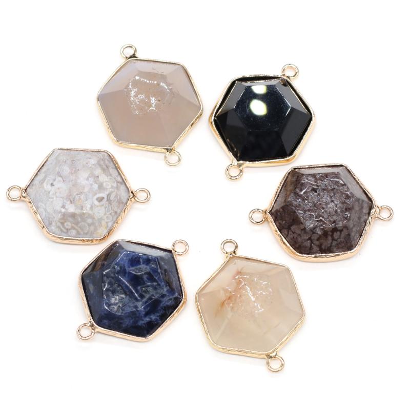 Pendant Necklaces Natural Hexagon Semi-precious Stone Edging Connector Charms For Jewelry Making DIY Necklace Accessories Wholesale 1PCPenda
Pendant Necklaces Natural Hexagon Semi-precious Stone Edging Connector Charms For Jewelry Making DIY Necklace Accessories Wholesale 1PCPenda
