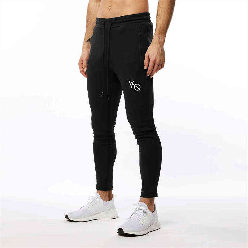 Men New Athleisure Slim Fit Fitness Pants Streetwear Cotton Embroidered ZipUp Pants Joggers Outdoor Running Training Pants J220629
