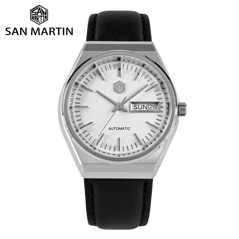 Wristwatches San Martin 37mm Luxury Men Dress Watch Fashion Sports Business Seagull ST2100 Automatic Mechanical Sapphire 5ATM Double Calenda, White
Wristwatches San Martin 37mm Luxury Men Dress Watch Fashion Sports Business Seagull ST2100 Automatic Mechanical Sapphire 5ATM Double Calenda, White