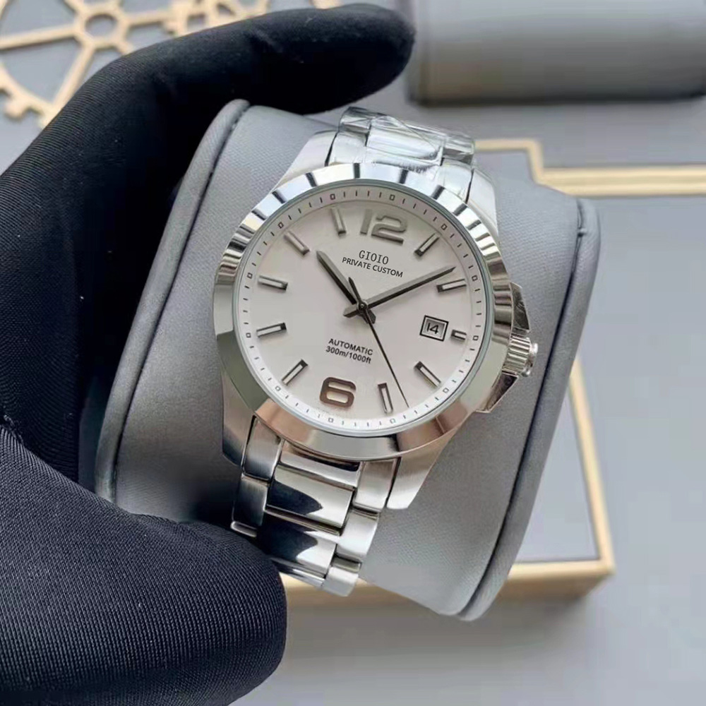 41mm High Quality Mens Automatic Mechanical Watch Date Sapphire Luminous Stainless Steel White Dial
41mm High Quality Mens Automatic Mechanical Watch Date Sapphire Luminous Stainless Steel White Dial