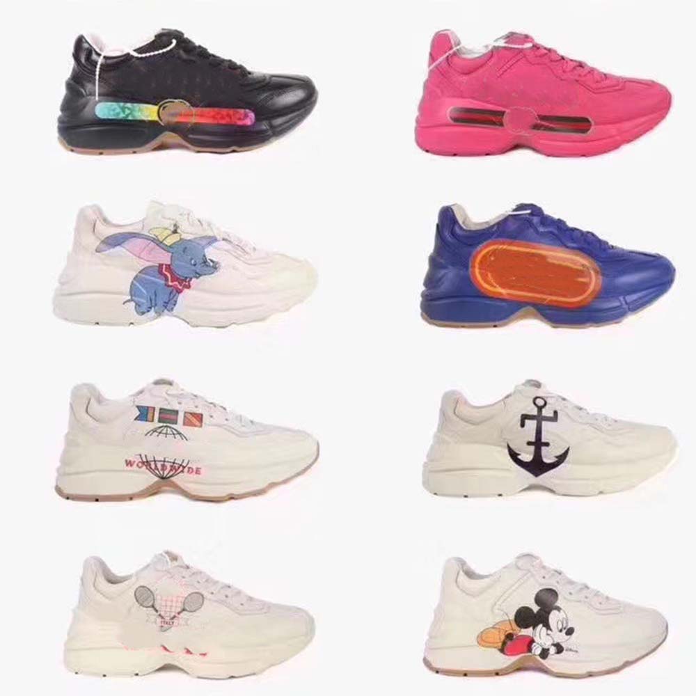Designer Rhyton Shoes Multicolor Sneakers Men Women Trainers Vintage Chaussures Platform Sneaker Strawberry Mouse Mouth Shoe With Box v89
Designer Rhyton Shoes Multicolor Sneakers Men Women Trainers Vintage Chaussures Platform Sneaker Strawberry Mouse Mouth Shoe With Box v89
