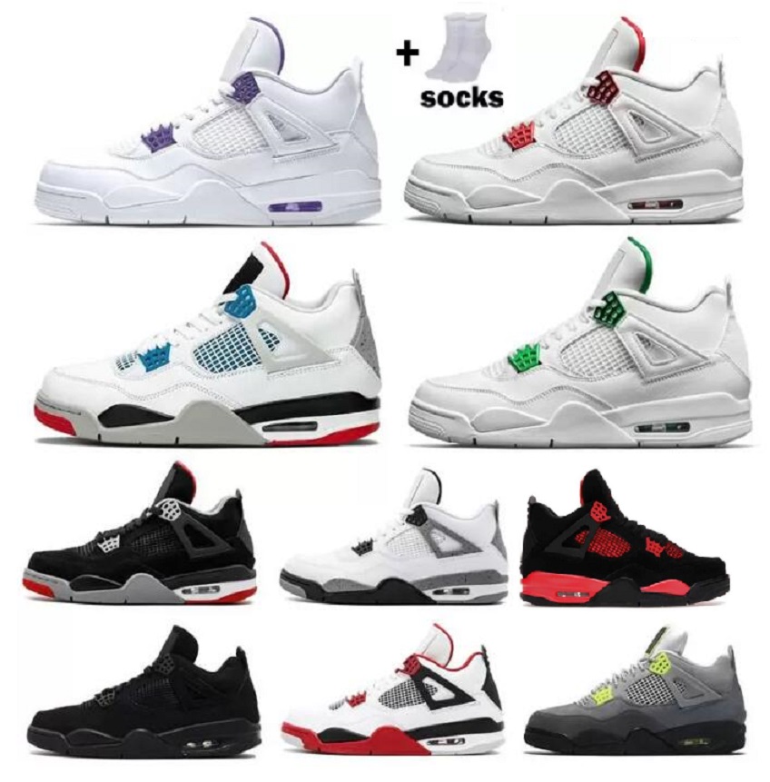 Neon 4 Mens Basketball shoes Travis Cactus Jack Metallic Pack Rasta Splatter Royalty Black Cat 4s Men Women Sports Sneakers, 10
Neon 4 Mens Basketball shoes Travis Cactus Jack Metallic Pack Rasta Splatter Royalty Black Cat 4s Men Women Sports Sneakers, 10