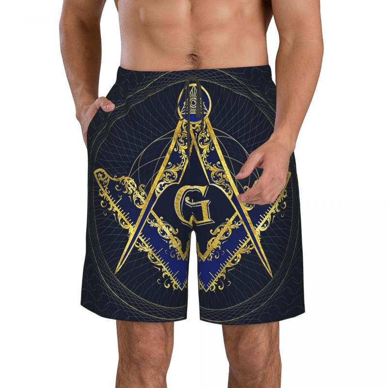 Men's Shorts Freemasonry Symbol Square And Compasses For Men Polyester Mesh Lining Beach Pants Board Quick Dry Swimsuit SummerMen's, One color
Men's Shorts Freemasonry Symbol Square And Compasses For Men Polyester Mesh Lining Beach Pants Board Quick Dry Swimsuit SummerMen's, One color
