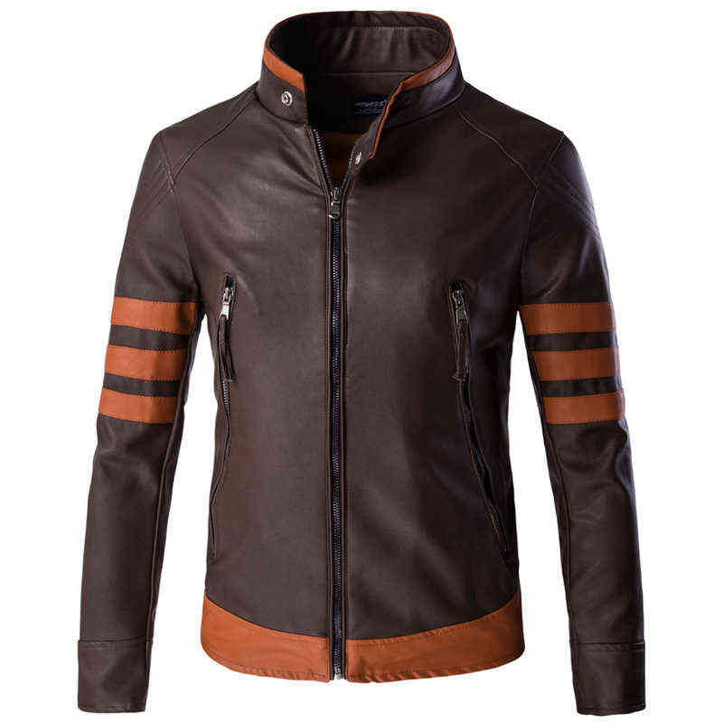 HighEnd Brand Men Zipper Leather Jacket Wolverine Casual Pu Leather Locomotive Jacket Logan Bomber Jacket Slim Jackets size M5XL J220722, Dark brown
HighEnd Brand Men Zipper Leather Jacket Wolverine Casual Pu Leather Locomotive Jacket Logan Bomber Jacket Slim Jackets size M5XL J220722, Dark brown