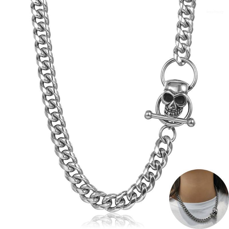 Pendant Necklaces Skull Chain Necklace For Men Women Cuban Curb Link Chunky Stainless Steel Toggle Punk Gothic Male Fashion Jewelry Gifts LD
Pendant Necklaces Skull Chain Necklace For Men Women Cuban Curb Link Chunky Stainless Steel Toggle Punk Gothic Male Fashion Jewelry Gifts LD