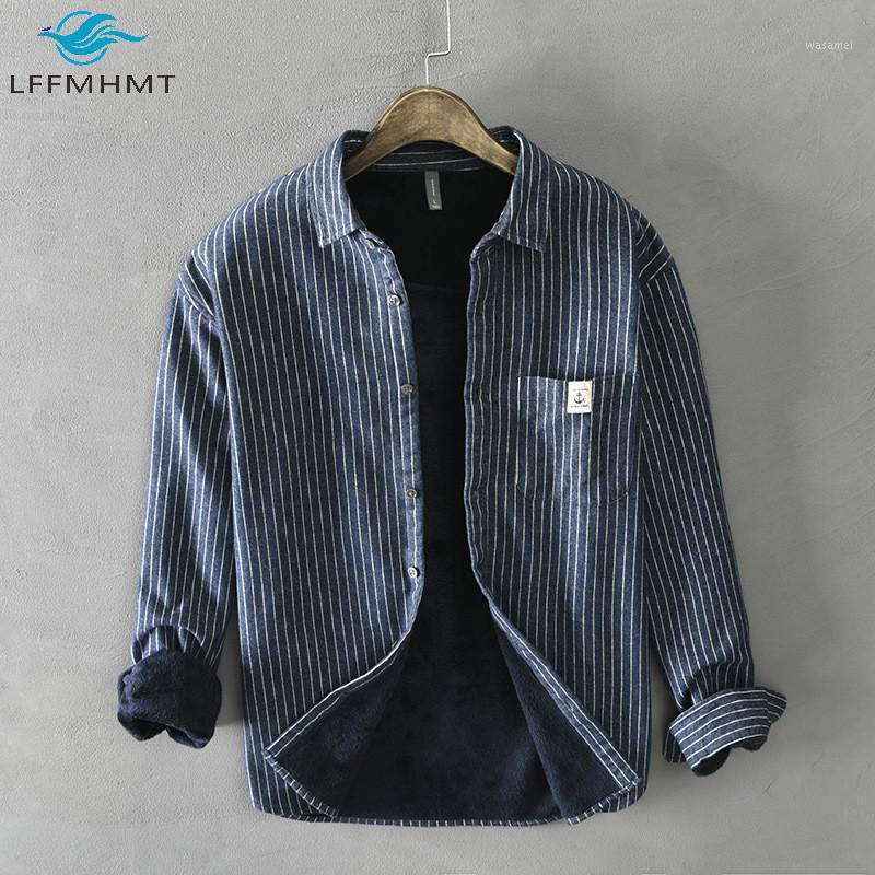 Men Winter Sanding Fleece Thicken Warm Long Sleeve Striped Fashion Shirt Male Japan High Quality Casual Pocket Cotton Tops TZ513 Men's, Tz513 black
Men Winter Sanding Fleece Thicken Warm Long Sleeve Striped Fashion Shirt Male Japan High Quality Casual Pocket Cotton Tops TZ513 Men's, Tz513 black