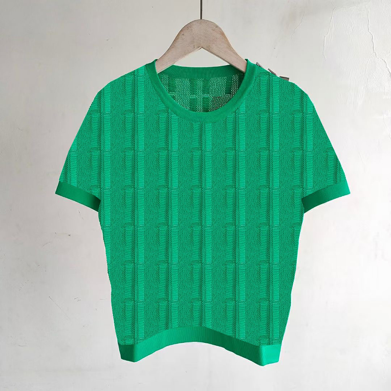 Summer Transparent T Shirts Women Knit Shirts Fashion Letters Designer Cardigan Sweater Luxury Female Coats, #1
Summer Transparent T Shirts Women Knit Shirts Fashion Letters Designer Cardigan Sweater Luxury Female Coats, #1