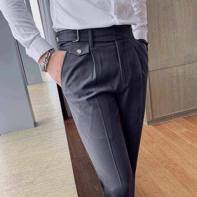 High Quality British Style Business Casual Slim Fit Men Dress Pants Solid All Match Formal Wear Office Trousers Gentlemen 36-29 T220722