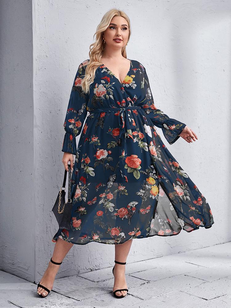 Plus Size Dresses Women Large Midi Dress 2022 Summer Chic Elegant Blue Long Sleeve Casual Floral Evening Party Festival ClothingPlus
Plus Size Dresses Women Large Midi Dress 2022 Summer Chic Elegant Blue Long Sleeve Casual Floral Evening Party Festival ClothingPlus