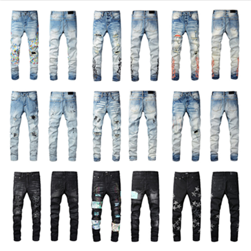 2022 Men's Jeans designer pants casual hip hop high street worn out and washed splash ink color painting Slim Fit Jeans Men's, #012
2022 Men's Jeans designer pants casual hip hop high street worn out and washed splash ink color painting Slim Fit Jeans Men's, #012