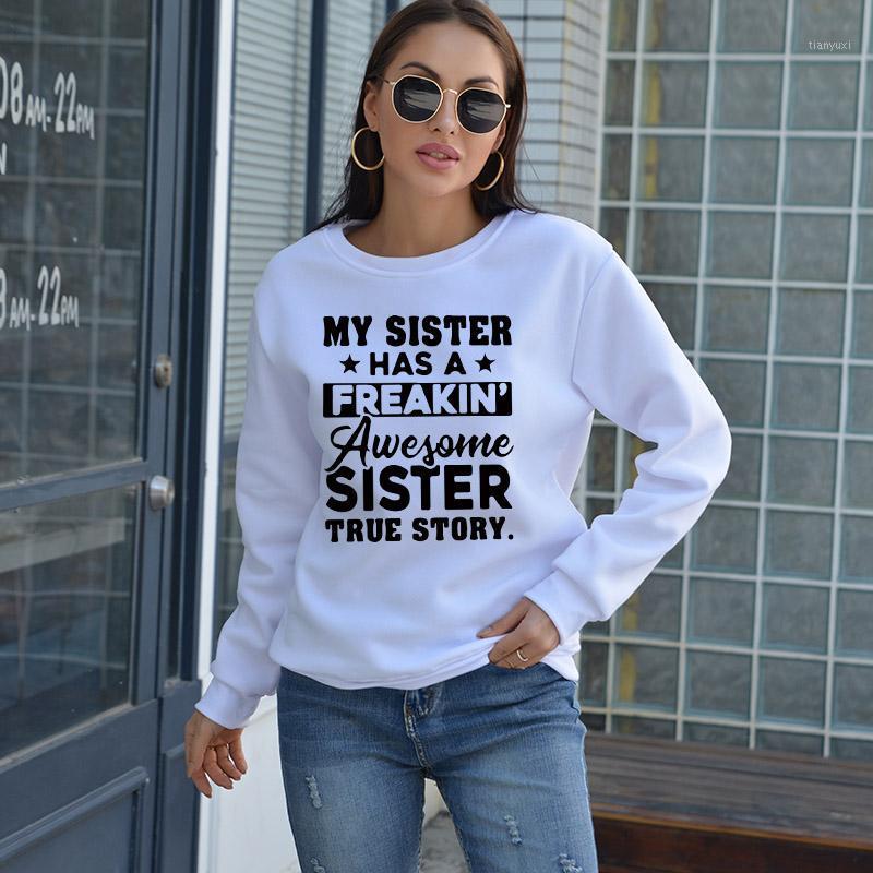 Fashion Women Letter Printed Hoodies My Sister Has A Frakin Awesome True Story Sweatshirts Women's &, Orange 
Fashion Women Letter Printed Hoodies My Sister Has A Frakin Awesome True Story Sweatshirts Women's &, Orange