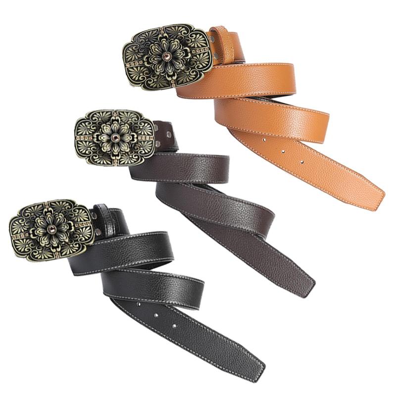 Belts Women Ladies Waist Belt Floral Embossed Buckle 1-1/2" Wide PU Leather For CowboyBelts, Brown
Belts Women Ladies Waist Belt Floral Embossed Buckle 1-1/2" Wide PU Leather For CowboyBelts, Brown