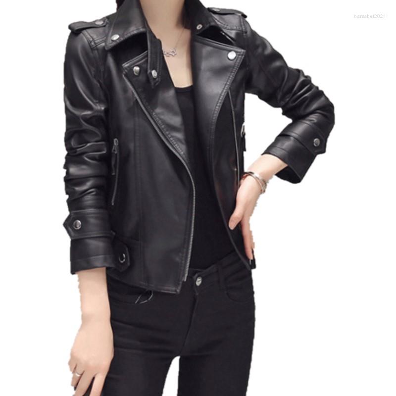 Women' Leather & Faux FSpring Autumn Fashion Women Black Jackets Slim Zipper Basic Coats Turn-down Collar Biker JacketWomen
Women' Leather & Faux FSpring Autumn Fashion Women Black Jackets Slim Zipper Basic Coats Turn-down Collar Biker JacketWomen