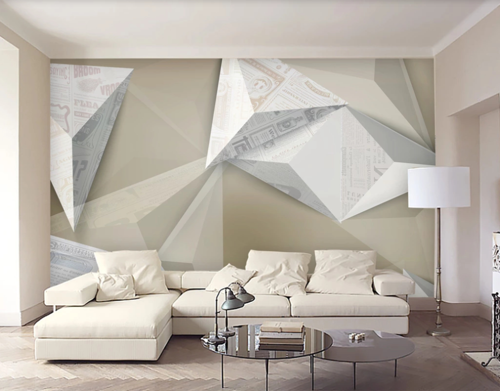 Three-dimensional geometry creative abstract newspaper retro bedside bedroom living room custom wallpaper mural, Grey
Three-dimensional geometry creative abstract newspaper retro bedside bedroom living room custom wallpaper mural, Grey