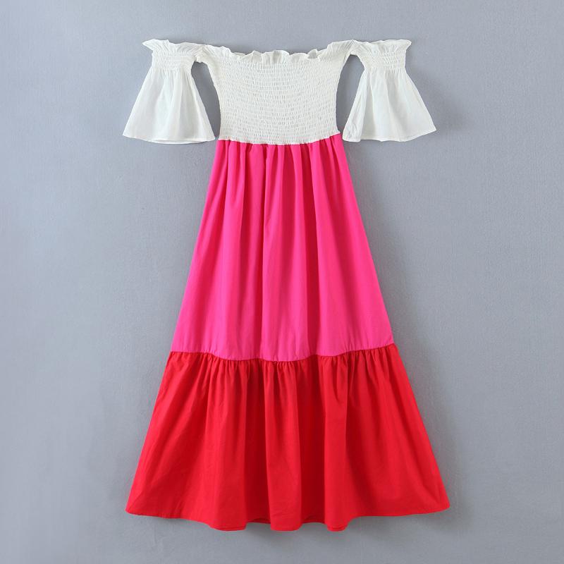 Party Dresses Pinkou Women Stylish Print Off Shoulder Dress Flare Sleeve Slash Neck Stretchy Beach Style Chic Midi Vestido QA796, As picture
Party Dresses Pinkou Women Stylish Print Off Shoulder Dress Flare Sleeve Slash Neck Stretchy Beach Style Chic Midi Vestido QA796, As picture