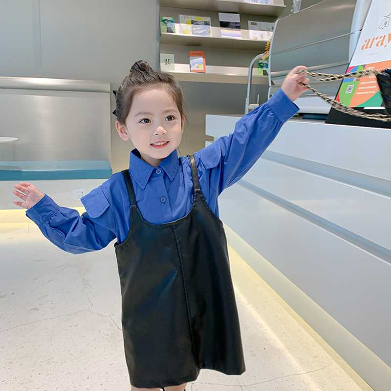 Girl's Dresses Mila Chou 2022 Spring Baby Girls Leather Dress Suit Children's Black Strap Dress+Blue Shirt Set Outfit Kids Clothes 2-8Y
Girl's Dresses Mila Chou 2022 Spring Baby Girls Leather Dress Suit Children's Black Strap Dress+Blue Shirt Set Outfit Kids Clothes 2-8Y