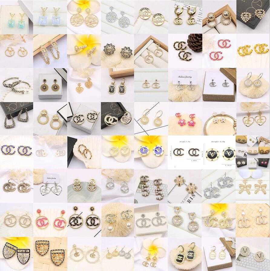 18K Gold Plated 925 Silver Luxury Brand Designers Letters Stud Geometric Famous Women Crystal Rhinestone Pearl Earring Wedding Party
18K Gold Plated 925 Silver Luxury Brand Designers Letters Stud Geometric Famous Women Crystal Rhinestone Pearl Earring Wedding Party
