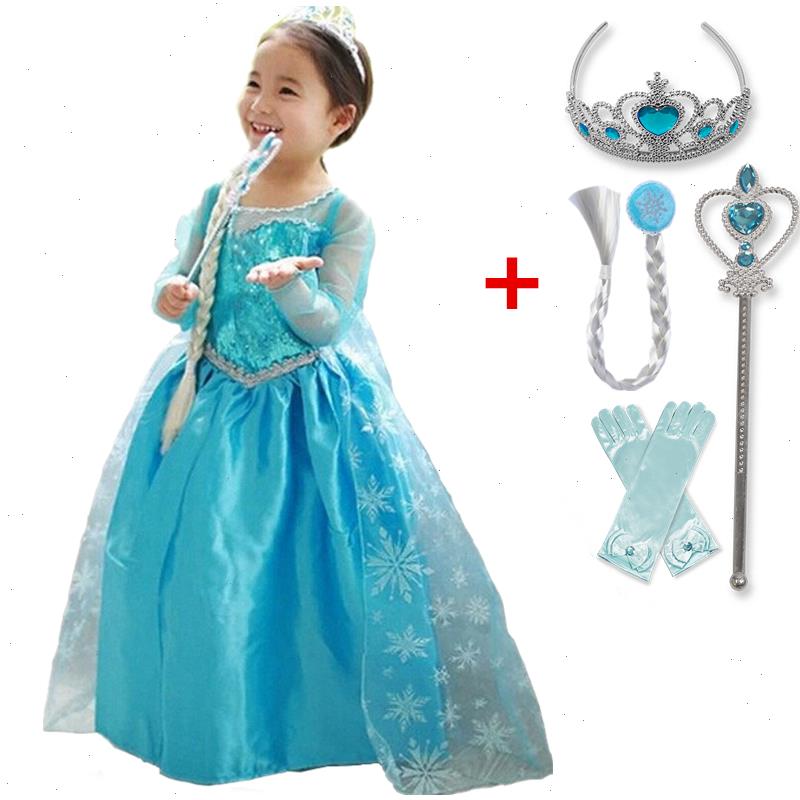 

Princess Dress For Girls Cosplay Costumes Kids Halloween Party Christmas Fantasia Vestidos Children Clothes Disguise, Set 1