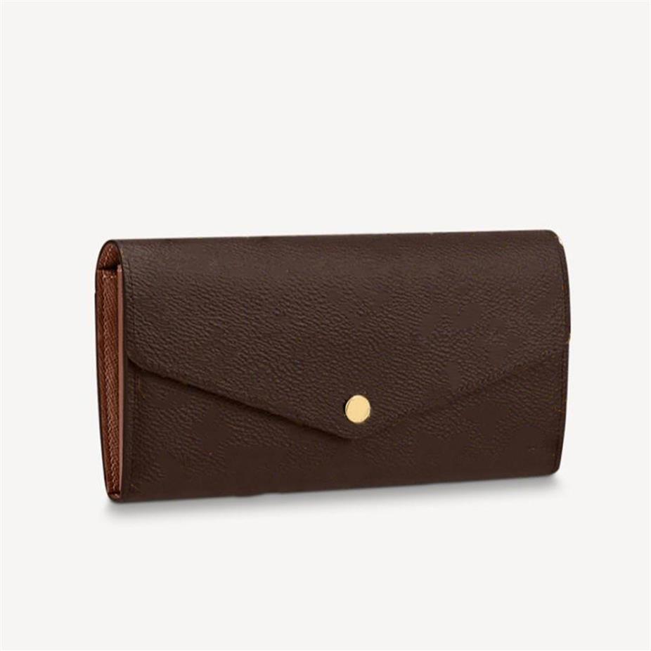 High Quality luxurys designers wallet Purse Woman Fashion Wallets Monogrames SARAH Flip Long Envelope Zipper Coin Purses With Box 278t, Brown plaid pink inside
High Quality luxurys designers wallet Purse Woman Fashion Wallets Monogrames SARAH Flip Long Envelope Zipper Coin Purses With Box 278t, Brown plaid pink inside