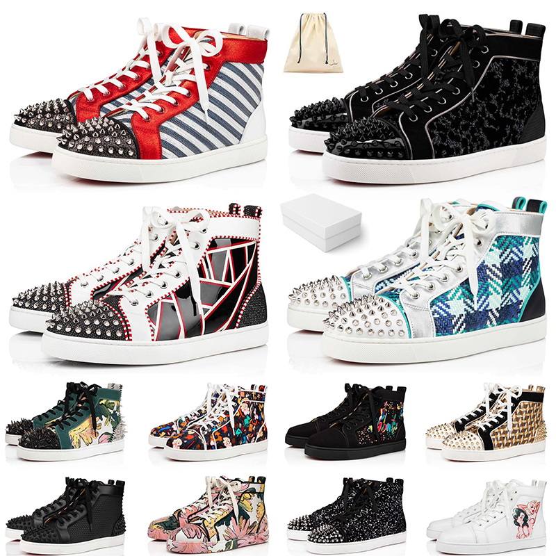 red bottoms with box casual shoes designer womens mens top quality leather spikes graffiti suede lady party dress wedding luxurys high jogging sneakers 36-47, B46
red bottoms with box casual shoes designer womens mens top quality leather spikes graffiti suede lady party dress wedding luxurys high jogging sneakers 36-47, B46