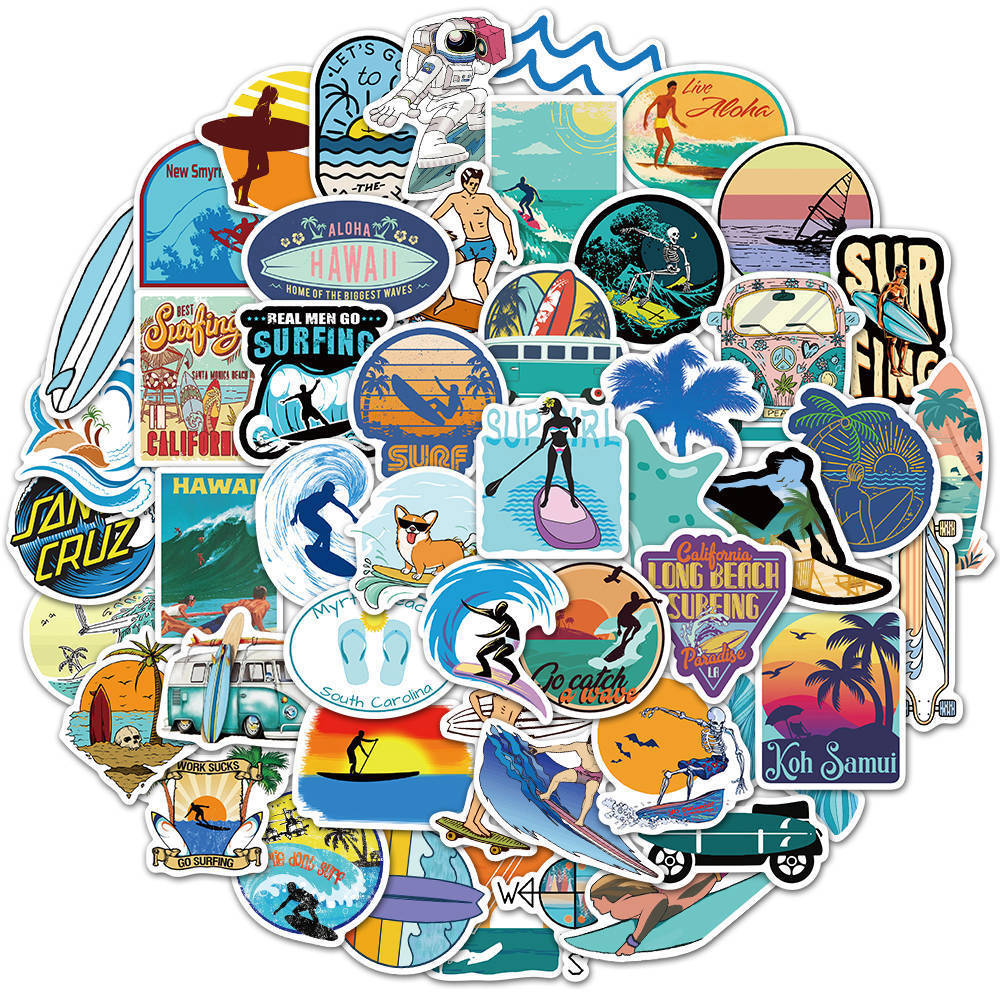 Waterproof sticker 50 PCS Cool Outdoor Surfing Stickers for Surfboard Laptop Luggage Skateboard Car Tropical Beach Summer Sport Sticker Bomb Decals Car stickers, Black
Waterproof sticker 50 PCS Cool Outdoor Surfing Stickers for Surfboard Laptop Luggage Skateboard Car Tropical Beach Summer Sport Sticker Bomb Decals Car stickers, Black