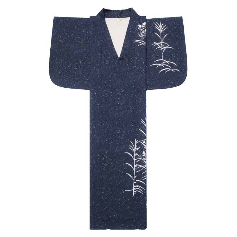 Women ethnic Clothing Traditional Japanese outfit blue kimono elegant V-Neck dress vintage Yukata National Trends Asian costume