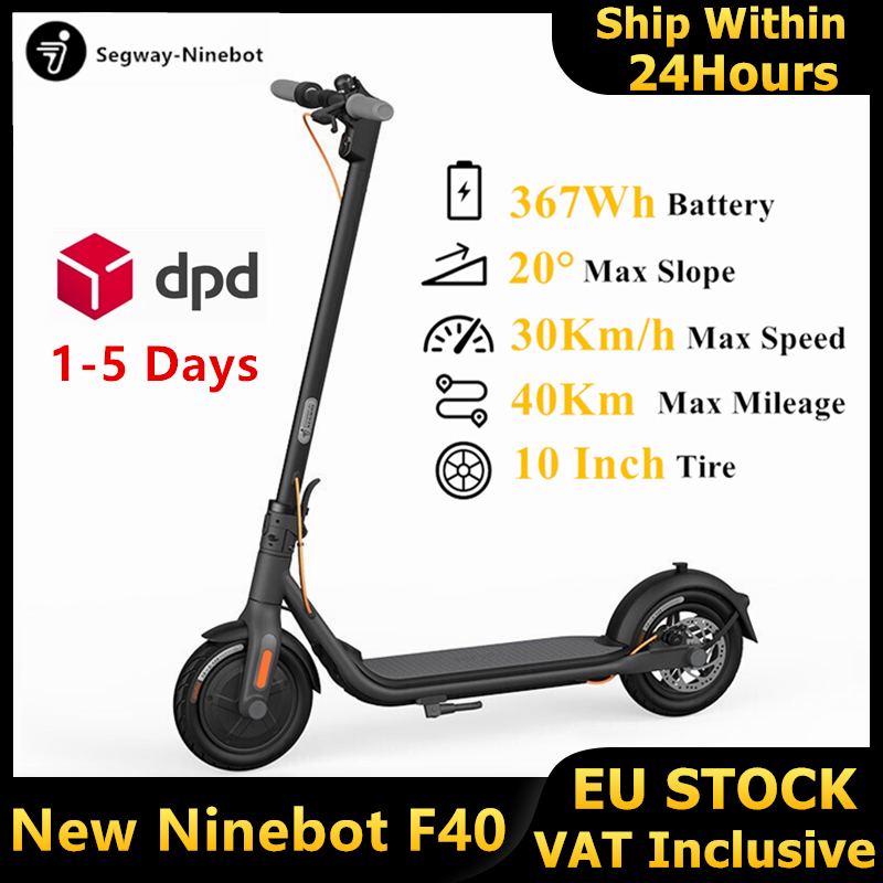 EU STOCK Original Ninebot by Segeay F40 Electric Scooter Ninebot New Fast Foldable KickScooter F Series 350W Motor VAT Inclusive
EU STOCK Original Ninebot by Segeay F40 Electric Scooter Ninebot New Fast Foldable KickScooter F Series 350W Motor VAT Inclusive