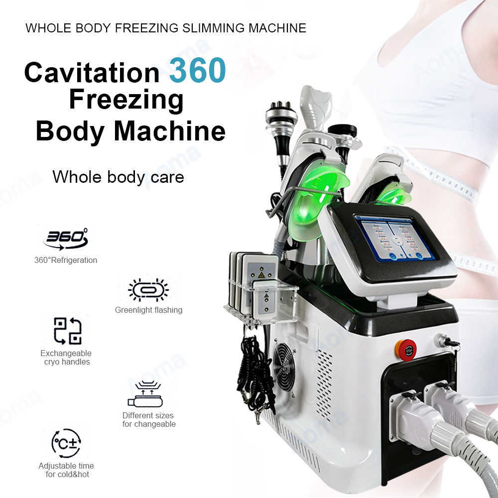 360 Degree Cryolipolysi Skin Tightening Chin Fat Burner Lipolaser Weight Loss Cavitation High Frequency Beauty Machine