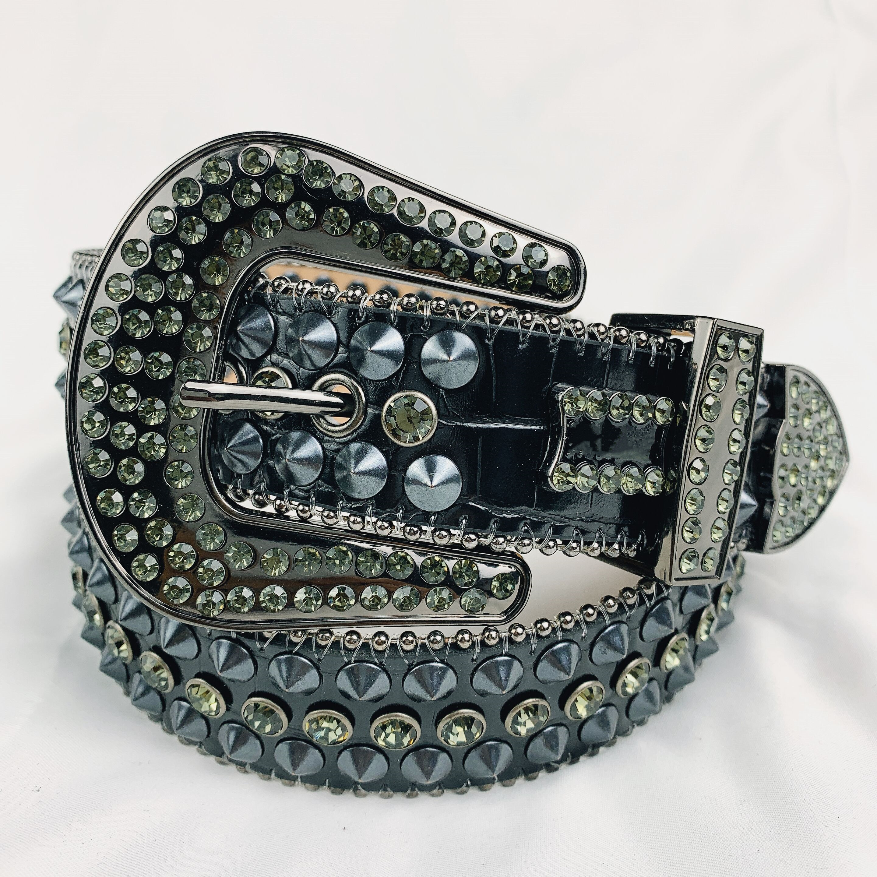Women Rhinestone Belt Bb Simon Silver Shiny Diamond Fashion Crystal Ladies Waist Belt for Jeans, With gift box