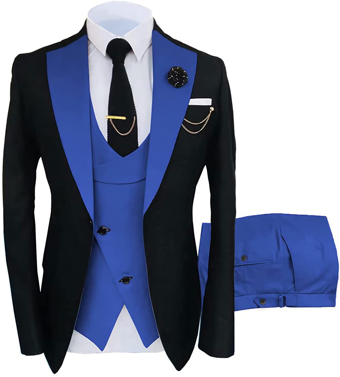 Burgundy Wedding Tuxedos Mens Prom Suits Notched Lapel Slim Fit Wedding Suit For Men Blazers Three Pieces Jacket Vest And Pants Party Business Holiday