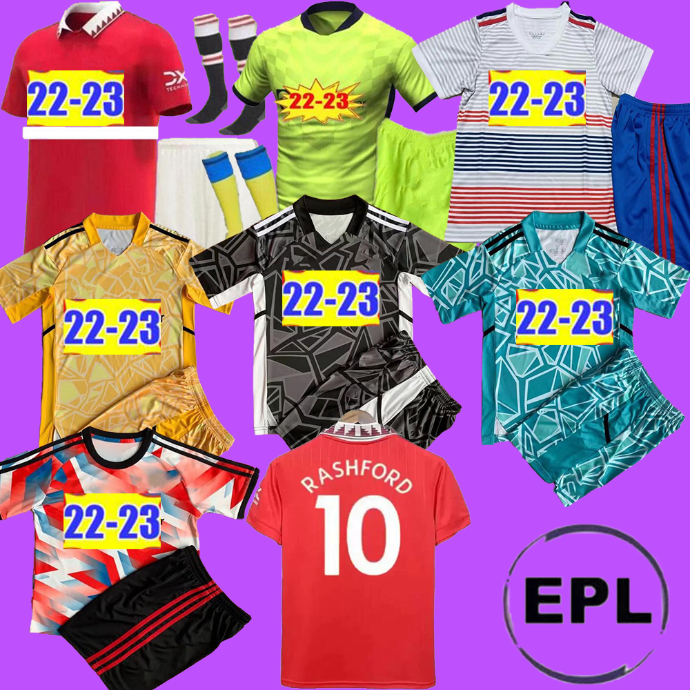 S-2XL RONALDO manchester 21 23 SANCHO soccer jerseys Fans Player version united LINGARD POGBA FERNANDES RASHFORD man uTd football shirt 2022 2023 men kids kit sets