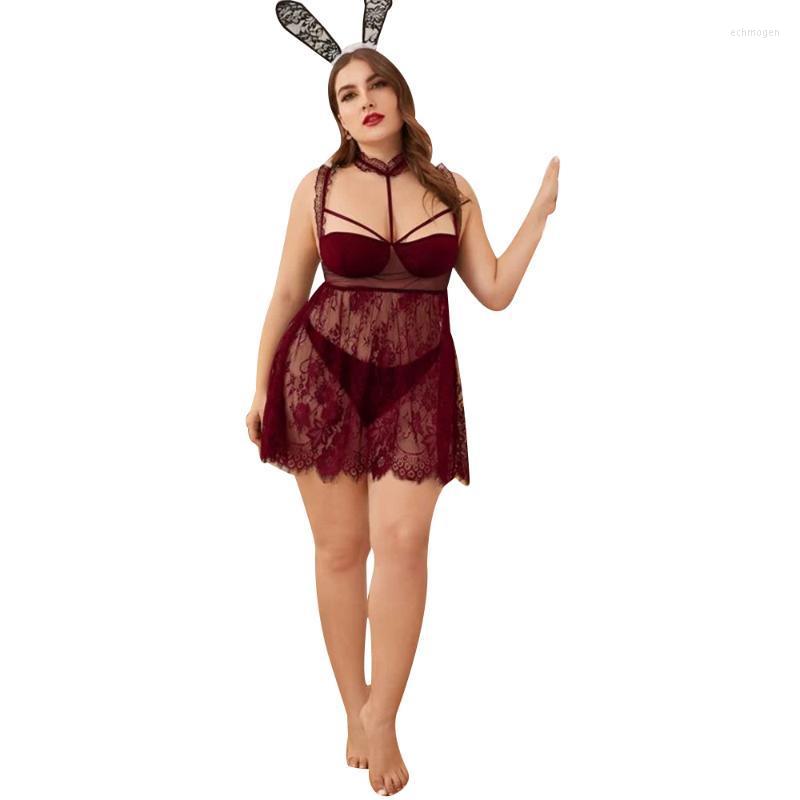 Plus Size Dresses 2022 Sexy Lace Sleeping Dress Temptation Mesh Hanging Neck Fairy Backless Tulle Perspective Lingerie Nightdress Echm22, Wine red
Plus Size Dresses 2022 Sexy Lace Sleeping Dress Temptation Mesh Hanging Neck Fairy Backless Tulle Perspective Lingerie Nightdress Echm22, Wine red