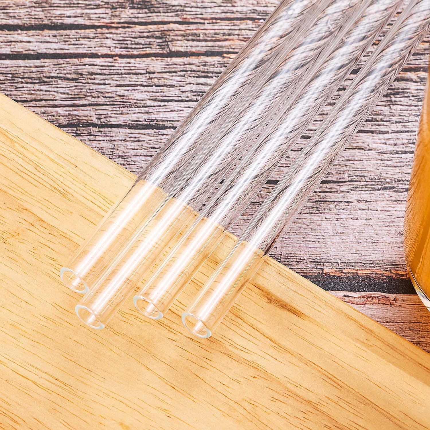 DHL Ship Glass Straw Eco-friendly Reusable Boba Drinking Straws Bubble Tea Straws Fy5155 sxa27